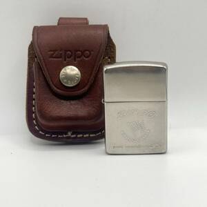 #7323　Zippo　ジッポー　ライター　E Ⅵ　革ケース付　火花OK ヴィンテージ 