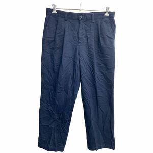 DOCKERS チノパン W36 ドッカーズ タックパンツ ビッグサイズ ネイビー コットン 古着卸 アメリカ仕入 2403-78