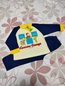 ◆新品タグ付き◆キュリアスジョージ　長袖パジャマ　100cm◆Curious George 　おさるのジョージ ルームウエア 上下セット