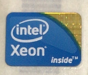 ■新品・未使用 ■10枚セット 【intel inside XEON】エンブレムシール【13*10㎜】送料無料・追跡サービス付き☆P071