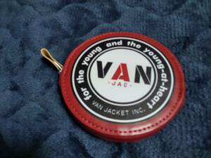 VAN JAC 　丸VAN レザーコインケース小銭入れ　　レッド　新品未使用　　　　　アイビー　トラディショナル