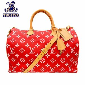 ★ほぼ美品★LouisVuitton ルイヴィトン　スピーディバンドリエール50　M46961　P9　ルージュ　ボストンバッグ　中古A【辻屋質店B2573】