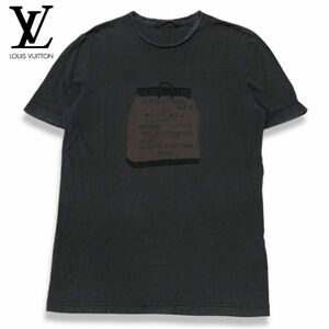 8 正規品 LOUIS VUITTON ルイヴィトン BIG BAG LOGO S/S T-shirt 半袖コットン バッグ ロゴ Tシャツ クルーネック M メンズ