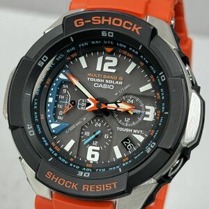 未使用同様 極美品 G-SHOCK GW-3000M-4AJF グラビティマスター タフソーラー 電波受信 電波ソーラー マルチバンド6 ブラック オレンジ