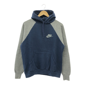 ◆中古品◆Nike80s vintage hoodie メンズ ナイキ パーカー ネイビー グレー スエット フーディー 紺タグ 表記サイズM Q78623NSS