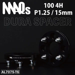 鍛造 100 4H 15mm P1.25 ワイドトレッド スペーサー AL7075-T6 MAQs アルミ ホイール 2枚 ワイトレ 軽自動車などに