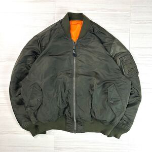 ALPHA INDUSTRIES アルファインダストリーズMA-1 フライトジャケット ヘビーアウター ショート丈 XL カーキ リバーシブル