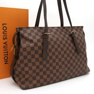 【極美品】 ルイヴィトン Louis Vuitton ダミエ チェルシー エベヌ ショルダーバッグ トートバッグ 大容量 レディース 定価約16万 B422