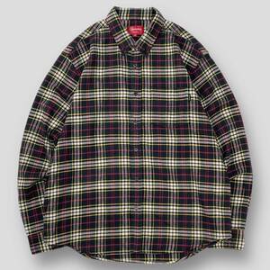 極美品 Supreme / シュプリーム 20AW Tartan Flannel Shirt / タータンフランネルシャツ M SSM3913 Black フランネルチェック 長袖