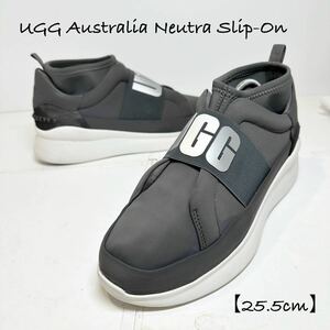 UGG/アグ★Neutra/ニュートラ★スリッポン★厚底★グレー×白★25.5