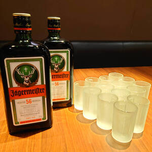 イエガーマイスターセット　グラス×14個　リキュール×2本　Jagermeister イエーガー ハーブリキュール カクテル 　サントリー JEMUS