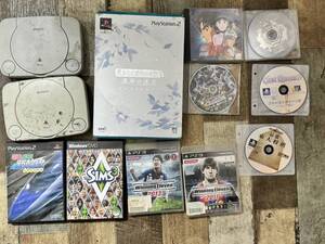 【同梱不可】動作未確認ジャンク★☆プレステソフト本体15点まとめ★☆PSONE★☆SCPH-100★☆SIMS3★☆電車でGO★☆TH-0107-04