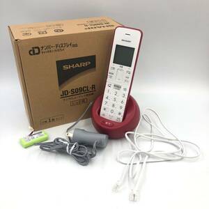 J471★美品 シャープ SHARP デジタルコードレス電話機 リビング家電 JD-S09CL-R レッド系