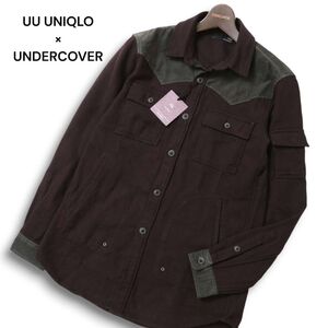 【新品 未使用】 UU UNIQLO × UNDERCOVER ユニクロ アンダーカバー 秋冬★ ヘビー フランネルシャツ Sz.S メンズ　C4T09879_B#B