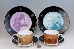 　ウェジウッド　２Cup&Saucer＋2 Plate ・ベンツ 記念品　