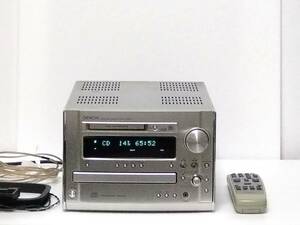 【動作品】D-ME33 CD/MDプレーヤーアンプ　音出し確認済み　リモコン付き　デノン　DENON システムコンポ