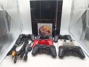 初期型 CECHA00 動作品 送料込 プレイステーション3 （60GB）プレステ３ PS3 ONEPIECE海賊無双2付 コントローラー７個