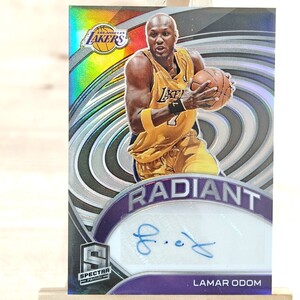 49枚限定 ラマー・オドム 2020-21 Panini Spectra Radiant Lamar Odom Auto 29/49 直筆サインカード ロサンゼルス・レイカーズ