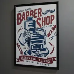 No.P360 A4 barber アート ポスター バーバー 理容  WAHL