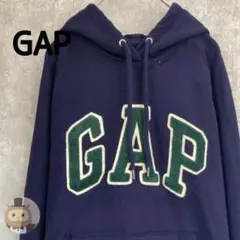 【人気カラー】GAP ギャップ モコモコ ロゴ プル パーカー メンズ 古着