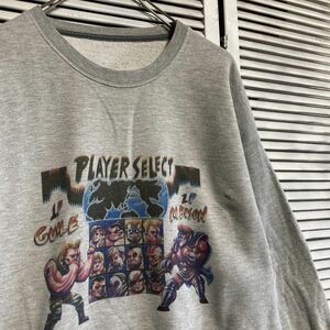 AUMG 1スタ グレー ゲーム スウェット ストリートファイター Street Fighter レトロ 90s 00s ビンテージ 古着 卸 仕入れ