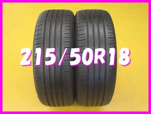 ◆送料無料 B1s◆　215/50R18　92V　ダンロップ　ENASAVE EC300+　夏２本　2021年製　※CX-3.ヤリスクロス等