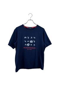 ゴルフ Munsing Wear マンシングウエア 半袖Tシャツ プリント ネイビー系 メンズ サイズ M 900 衣B