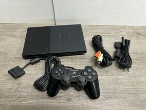 ☆ PS2 ☆ プレイステーション2 SCPH-90000 チャコールブラック 動作品 本体 コントローラー ケーブル 付属 Playstation2 薄型 1024