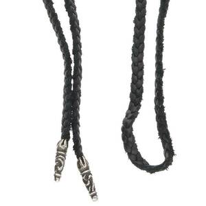 クロムハーツ Chrome Hearts LEATHER BRAID/スクロールレザーブレード ネックレス 中古 SJ02