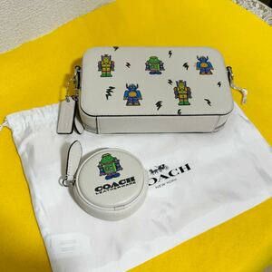 レア★ COACH コーチ コズミックチャーター クロスボディ ロボットプリント ショルダーバッグ ポーチ