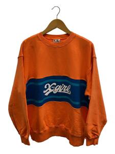 X-girl◆ムラサキスポーツ限定/CONTRAST COLOR SWEAT TOP/スウェット/one/コットン/ORN