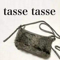 tasse tasse ファー付きショルダーバッグ　スエード