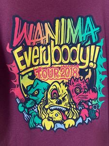 WANIMA ワニマ Everybody!! tour 2018 live スウェットパーカー バーガンディ L