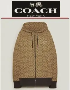 COACH シグネチャー　ジップアップ　フーディ　パーカー ブルゾン　メンズ