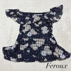 Feroux 花柄ぺプラムブラウス