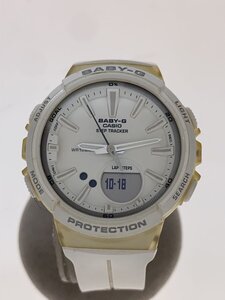 CASIO◆クォーツ腕時計/デジタル/WHT/WHT/BGS-100