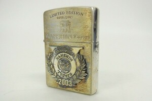 V492-J10-4137◎ Zippo ジッポー オイルライター 阪神タイガース 優勝記念 喫煙グッズ 火花なし 現状品 ◎