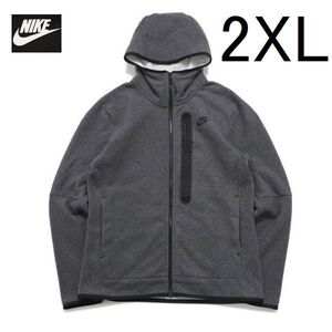 新品 2XL NIKE Tech Fleece ナイキ テックフリース パーカー 厚手 フリース グレー 定価18,150円