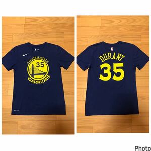 ☆NIKE製／NBA・WARRIORS #35 DURANT 両面ロゴ入.半袖Tシャツ メンズS ウォリアーズ KD,デュラント DRI-FIT Tee//ユニフォームタンクトップ