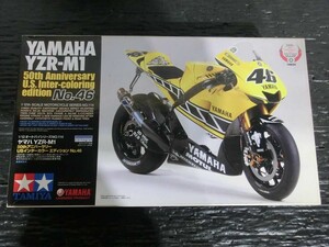 T【Y6-87】【80サイズ】▲内袋未開封/未組立/タミヤ 1/12 ヤマハ YZR-M1 50th U.S.インターカラー/プラモデル/※外箱傷み有