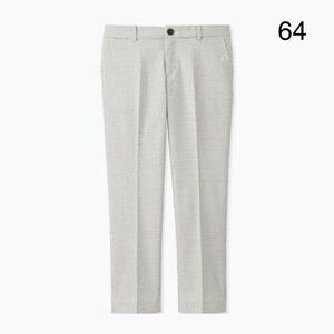 UNIQLO クロップドパンツ ギンガムチェック ブラック×ホワイト 64 (M相当) 洗える 美品