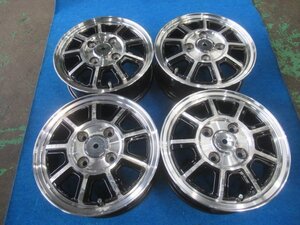 メーカー不明 12インチ アルミホイール 12X4J +43 PCD100 4H 4穴 中古