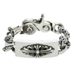 クロムハーツ Chrome Hearts ID FLORAL CRS/フローラルIDファンシー シルバーブレスレット 中古 SJ02