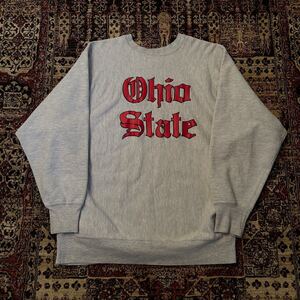 極上品 80s champion “Ohio State” リバースウィーブ XXL トリコタグ 袖目無し ビンテージスウェット 検 70s 単色タグ USAFA USARMY