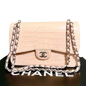 CHANEL シャネル 希少 ピンク マットクロコ チェーンショルダーバッグ 30 シルバー金具