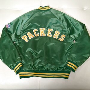 USA製 パッカーズ チョークライン スタジャン M キルティング 90s Chalk Line NFL Green Bay Packers ヴィンテージ アーチロゴ バックロゴ