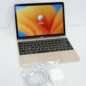 1円スタート MacBook 12インチ 2017 1.2GHz Core m3 8GB 256GB バッテリー充放電104回 インボイス可 【k1115-130-1120】清