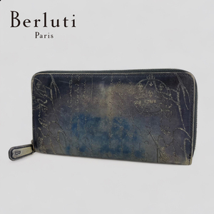 ■Berluti ベルルッティ■ イタウバ カリグラフィー パティーヌ ラウンドジップ 長財布 珠玉のレザーブランド