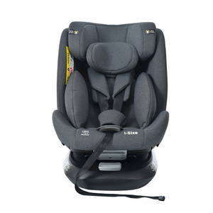 【トップテザー】チャイルドシート 新生児 ISOFIX 0歳～12歳 360度回転式 40～150cm ジュニアシート 調節可能 洗える【ダックグレー】 