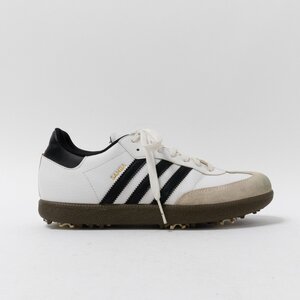 【1円スタート】adidas アディダス 675614 SAMBA GOLF サンバ ゴルフ スニーカー スパイク シューズ レザー ホワイト US7.5 25cm